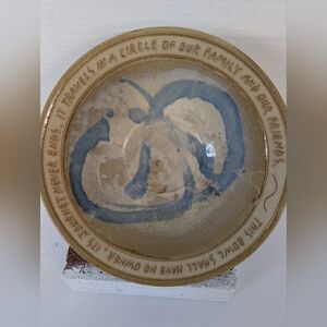 Handcrafted Ceramic" This Bowl Shall Have No Owner, it's Journey Never Ends"